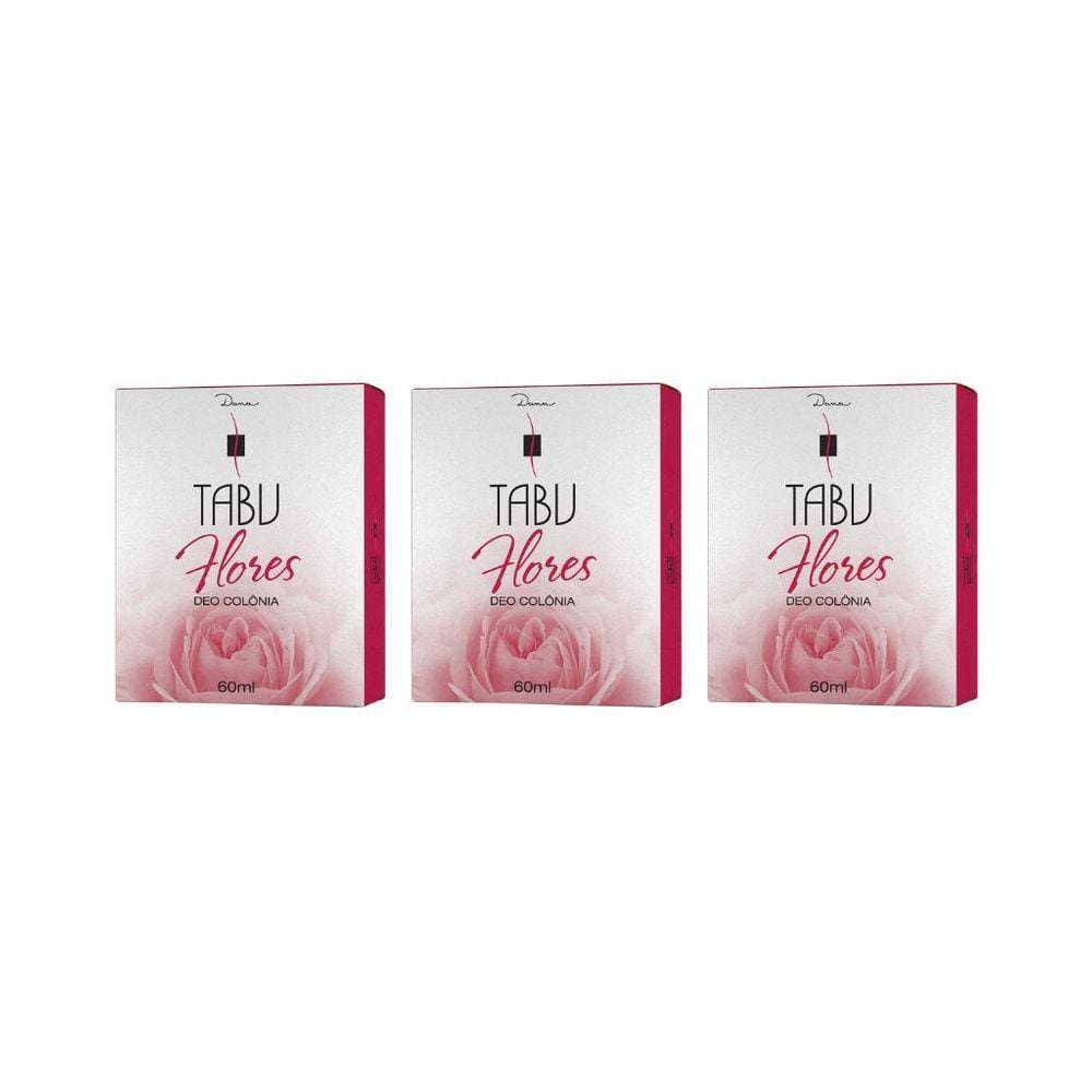 Colonia Tabu 60Ml Flores - Kit Com 3Un