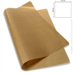 Folha Fita De Teflon Sem Adesivo Para Prensa Térmica - 100 X 110 Cm X 0,13 Mm