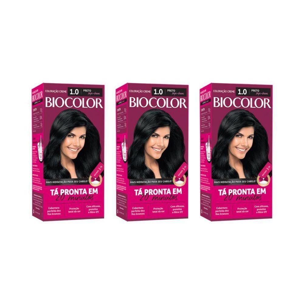 Biocolor Creme Mini Preto 1.0 - Cobertura Duradoura