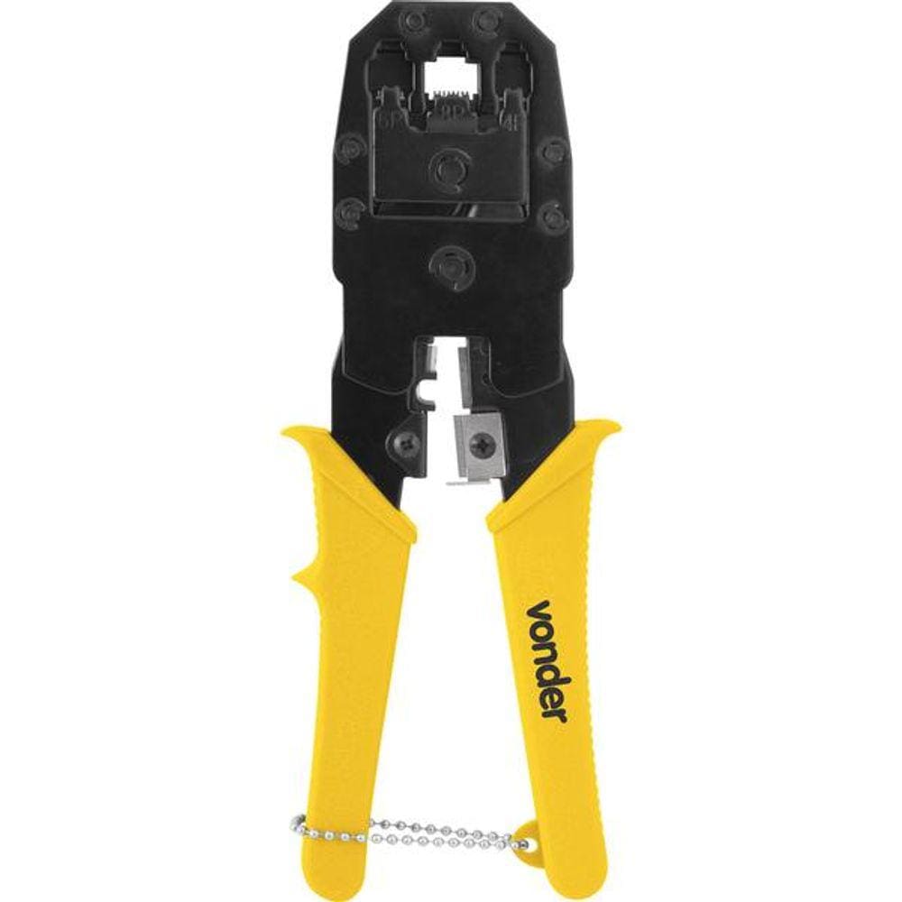 Alicate crimpador 8” s/ catraca p/ rj45/rj12/rj11/ Vonder