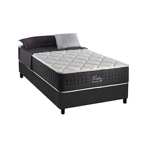 Cama Box Solteiro: Colchão Molas Ensacadas Anjos MasterPocket Fort Flex + Base CRC Suede Gray(88x188)