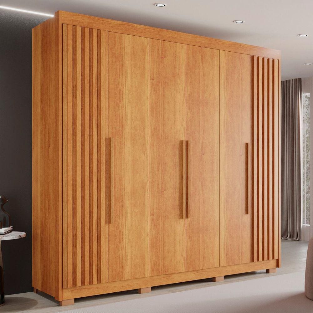 Guarda-Roupa Casal 6 Portas 6 Gavetas Granada Cinamomo