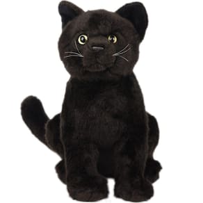 Almofada de pelúcia YZXZM Black Cat de 23 cm