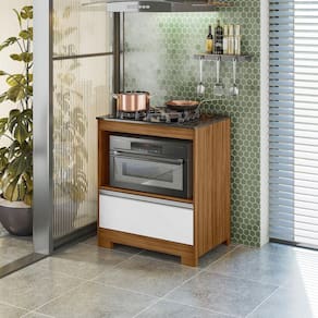 Balcão para Cooktop 4 Bocas NT 3110 Freijo Trend/Branco New