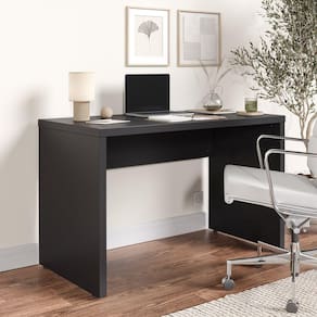Mesa de Escritório em Tamburato Acabamento em BP 120cm Ficus CabeCasa MadeiraMadeira Preto
