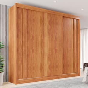 Guarda-Roupa Casal 3 Portas 4 Gavetas Atenas Cinamomo