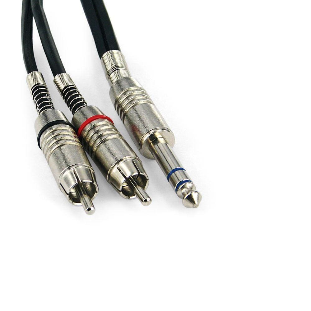 Cabo P10 Estereo Para 2 Rca Macho Santo Angelo - 85 Metros