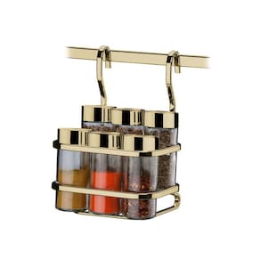 Kit Porta-temperos 6 Potes Condimentos Sal Suporte Cozinha