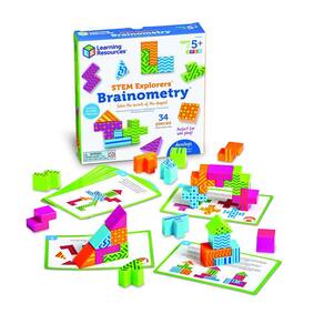 Recursos de aprendizagem de brinquedos STEM Explorers Brainometry 34 peças