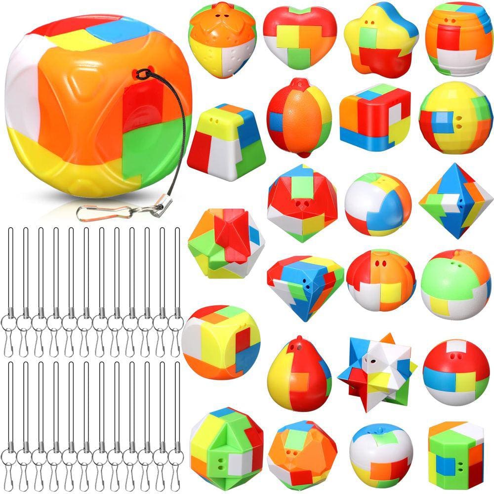 Conjunto de quebra-cabeças Brain Teaser Syhood de 24 peças para crianças e adultos