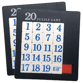 Number Slide Puzzle SUPIA 19 Números, pacote de plástico com 2