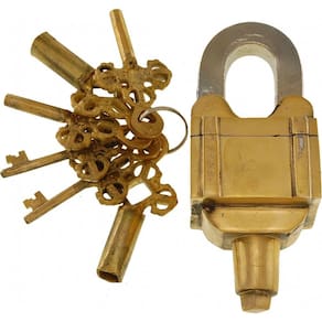 Brass Padlock Robin exporta quebra-cabeça de truques quadrados de 6 teclas com 3 K