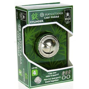 Puzzle BePuzzled Cylinder Hanayama Metal Level 4 Mensa 12+