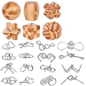 Conjunto de quebra-cabeças Brain Teasers XUANSHUO, 22 unidades para crianças e adultos