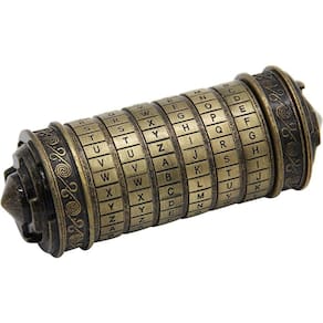 Mini caixa de quebra-cabeça Cryptex Lock Da Vinci Code YOFIT com compartimento