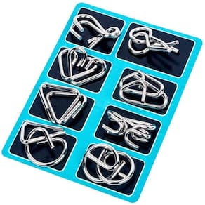 Brinquedos de quebra-cabeça Brain Teasers Metal Wire iLamourCar, pacote com 8