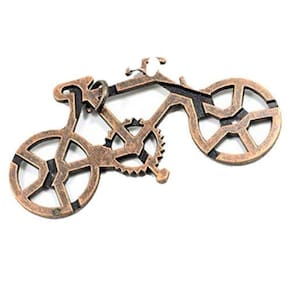 Metal Puzzle Lock IQ Test Mind Game Toy Bicycle SHUYUE