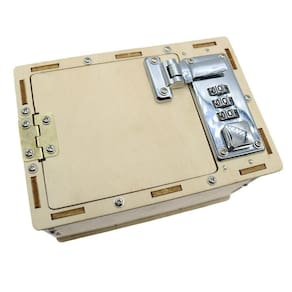 Quebra-cabeça mecânico Lockbox Toy jojofuny Wood DIY para crianças