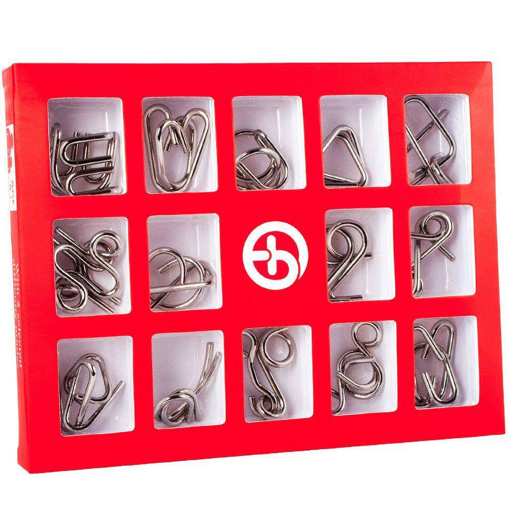 Quebra-cabeças IQ Test Mind Game Toy Ahyuan Metal Wire para crianças/Adu