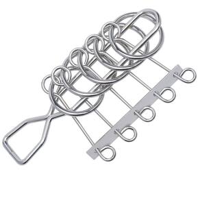 Quebra-cabeça de movimento sequencial KAILAMENG 5 Linked Rings Metal