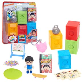 Toy Stacking Surprise Lockers Ryan`s World com boneco, lodo
