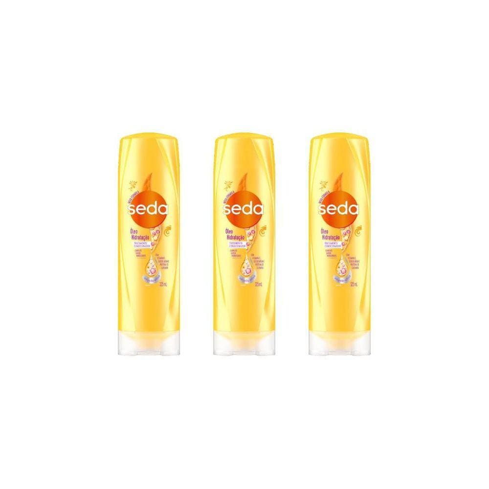 Condicionador Seda 325Ml Oleo Hidratação-Kit C/3Un
