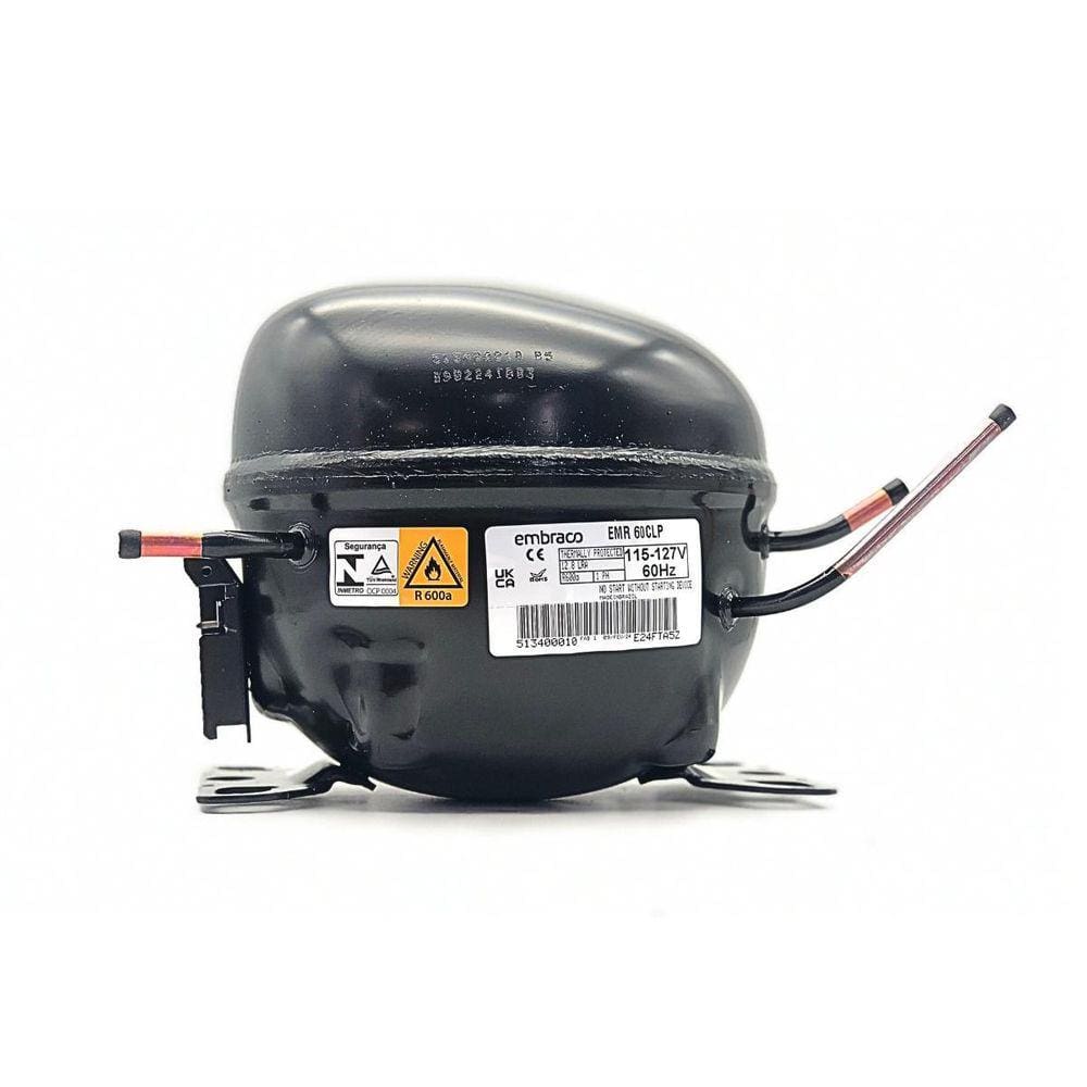 Motor Compressor 1/6 Hp Emr60Clp Gás R600 Embraco 110V