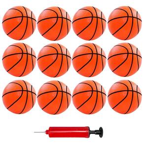 Mini bola de basquete Hymaz de 4 polegadas para crianças com bomba - pacote com 12