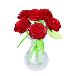 Quebra-cabeça 3D Beverly Crystal 47 peças rosa vermelha com 109x152x109m