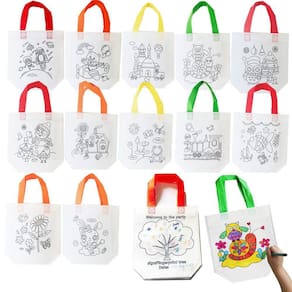 Sacos de guloseimas reutilizáveis para colorir, Carnival Animal Art Party (12)