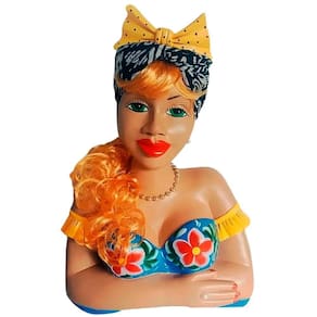 Boneca Namoradeira Grande Ruiva com Laço - Floral 42cm