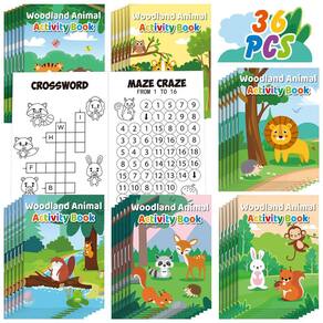 Mini livros de atividades Sinmoe Woodland Animals Kids DIY x36