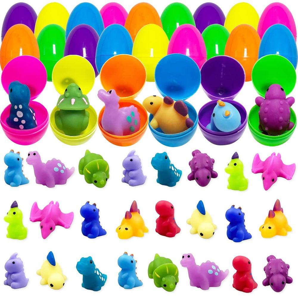 Ovos de Páscoa pré-preenchidos de plástico Pinkiwine com Dinosaur Squishy