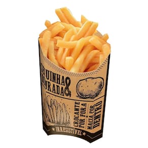 Caixa Embalagem Para Batata Frita Com Frases 50 Unidades