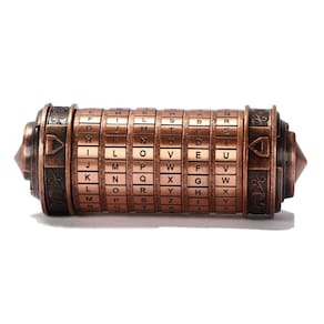 Caixa de quebra-cabeça Rainling Cryptex Da Vinci Code Mini com compartimento