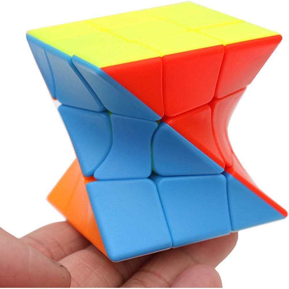 Brinquedo de quebra-cabeça mágico YUNTENG Cube Twist 3x3 Speed Cut sem adesivo