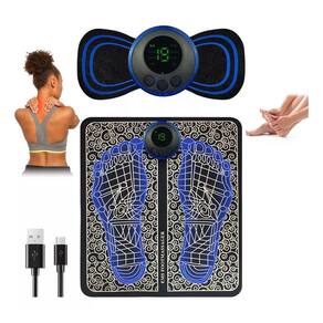 Kit Massagem Relax: Tapete Pés + Massageador Ems Relaxamento