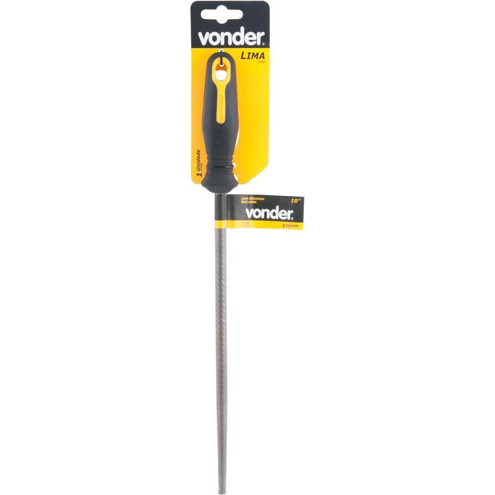 Lima redonda bastarda 10” com cabo plástico - Vonder