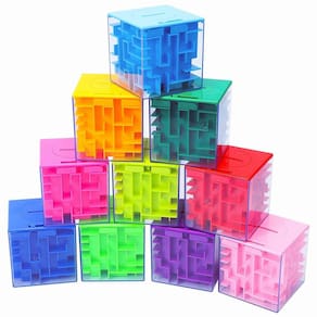 Caixa de quebra-cabeça Money Maze, pacote com 10 cores, Geefia, com 10 cores para crianças