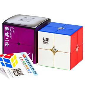 Cubo magnético sem adesivo Puzzle CuberSpeed YJ Yupo 2M 2x2
