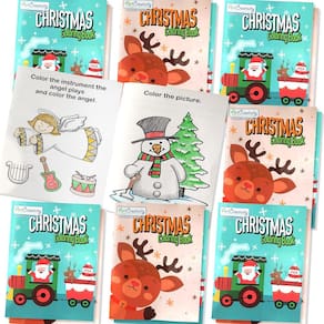 Livros para colorir ArtCreativity Christmas Kids, pacote de 12
