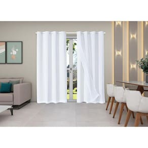 Cortina Classic 2,80X2,30 Sala Quarto Janela Cozinha Branco