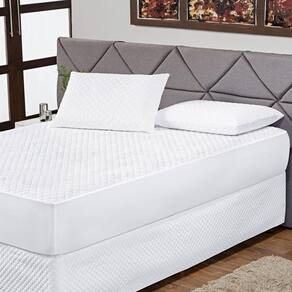 Kit Protetor De Colchão 3 Peças Casal Impermeável Branco