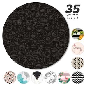 Kit 8 Peças Jogo Americano Base Redonda Mdf Sousplat Cozinha
