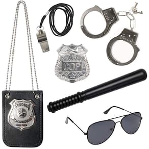 Conjunto de brinquedos Police Pretend Play, 3 lontras, 6 unidades com s de metal
