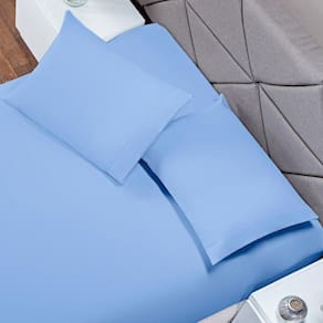 Kit 4 Fronhas 70 X 50 Soft Capa Travesseiro Envelope Azul