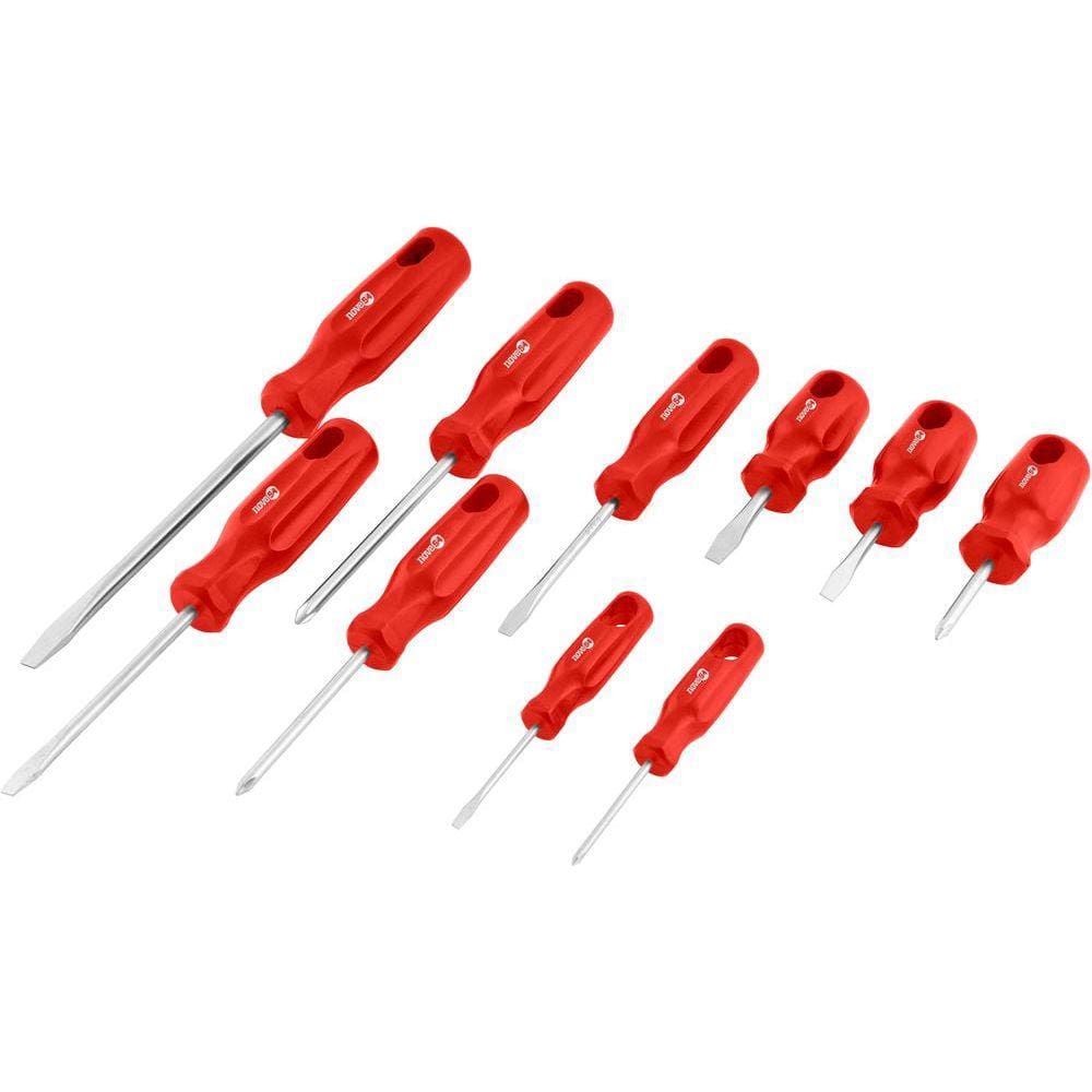 Jogo chave fenda e philips aço carbono com 10 peças - Nove54