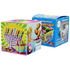 Jogo Hanukkah Toy Magic Cube com fotos e desenhos de Chanukah