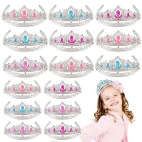 Lembrancinhas de festa Princess Crown NINAOR para aniversariante, 16 unidades
