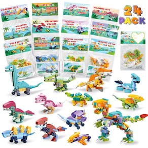Presentes de Dia dos Namorados ZIRSENG Dinosaur Building Blocks 24-pa